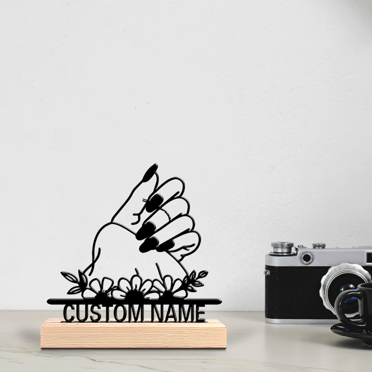 Nail Art - 1pc salon nail Customized Letter Metal