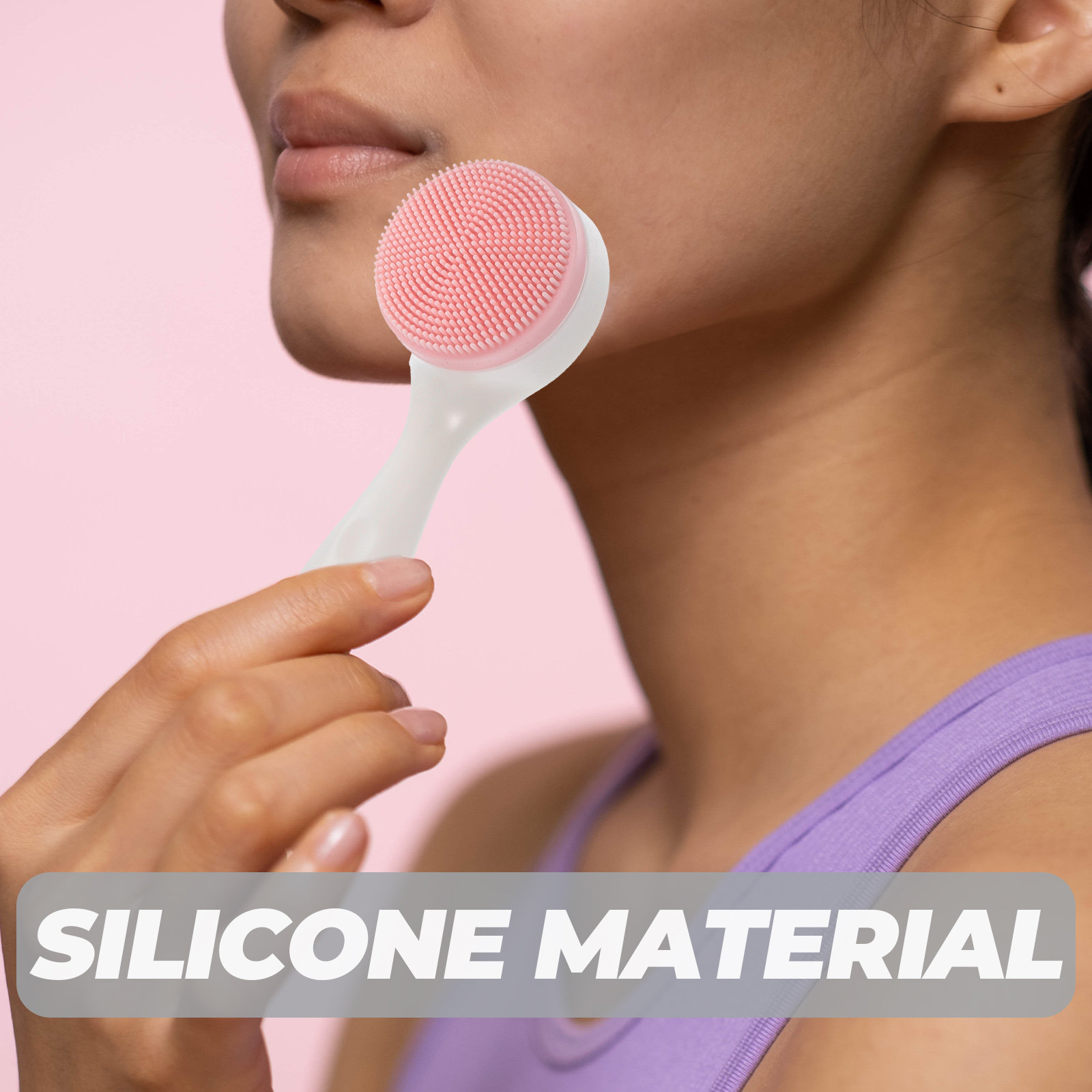2Pcs Facial Brush Silicone Fac - Silicone Face Scrubber Electric ulasan dan harga