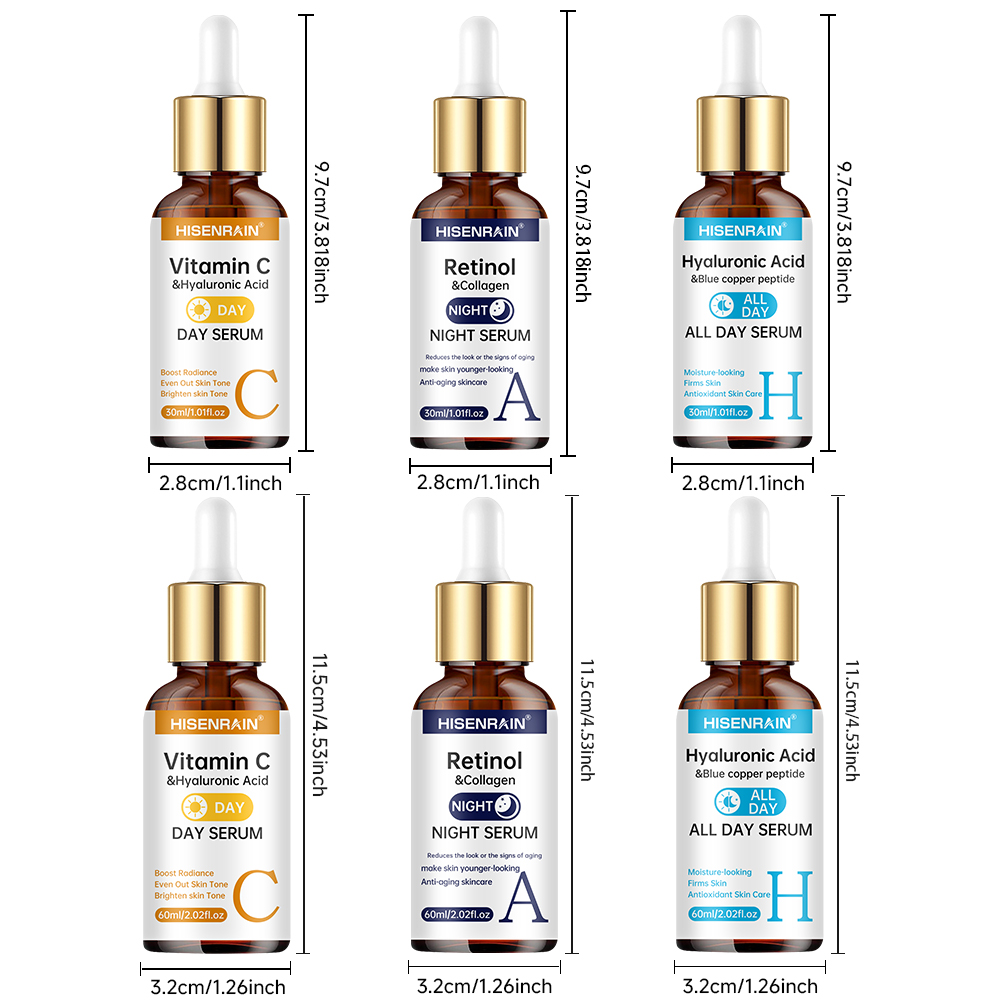 HISENRAIN Vitamin C + Retinol  - Hyaluronic Acid Facial Serum ulasan dan harga