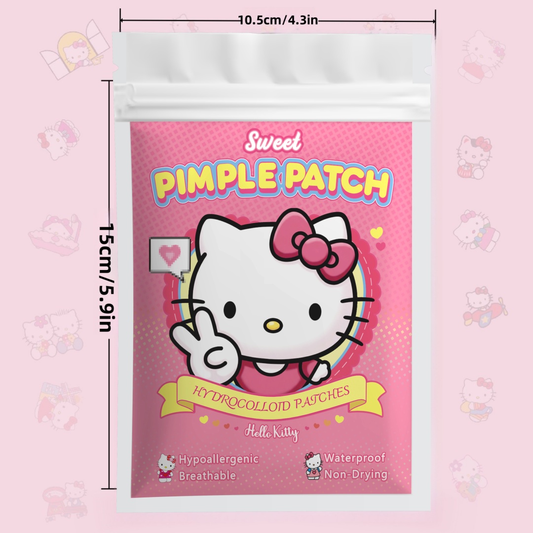 48/120PCS hello kitty Acne pat - Hydrocolloid Pimple Patch ulasan dan harga