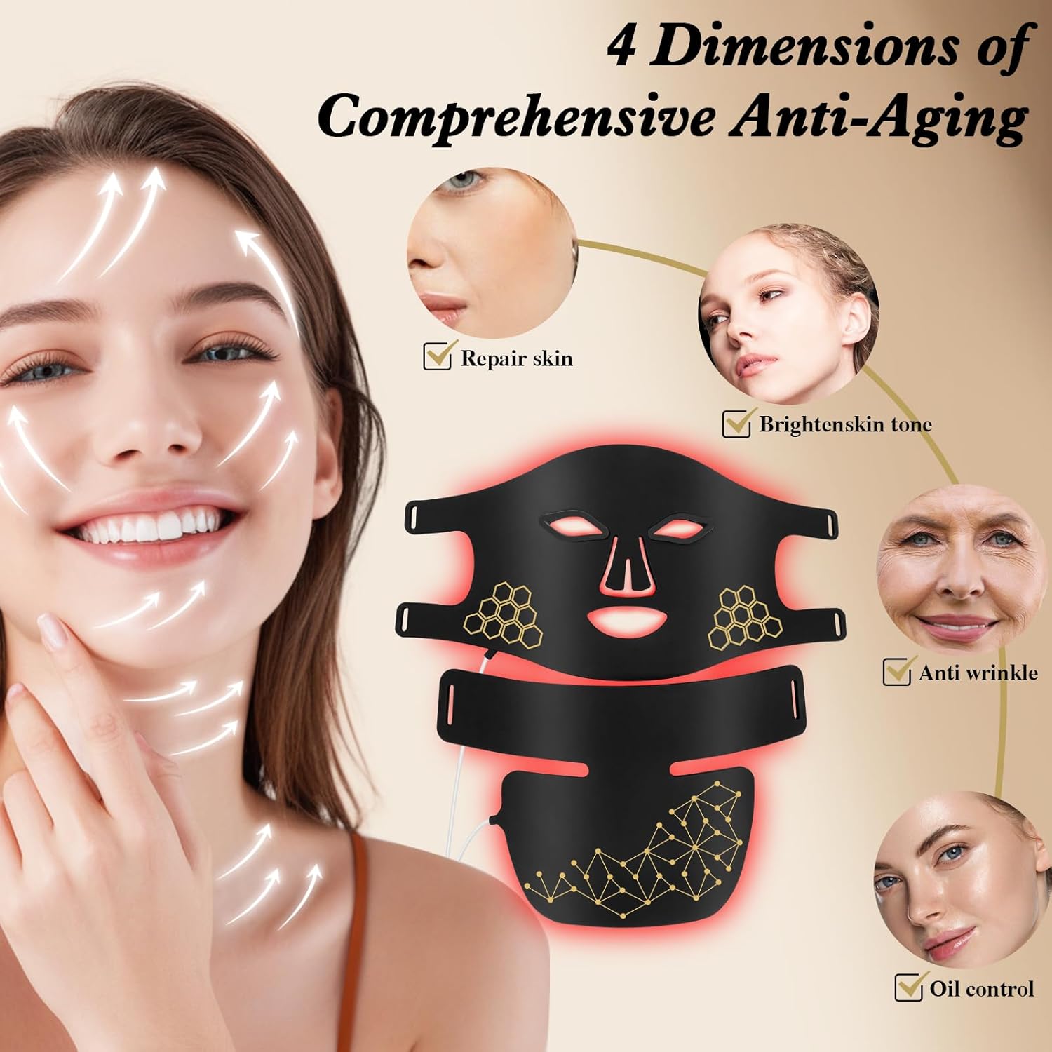 Red Light Therapy for Face and - Led Light Therapy Face Mask ulasan dan harga