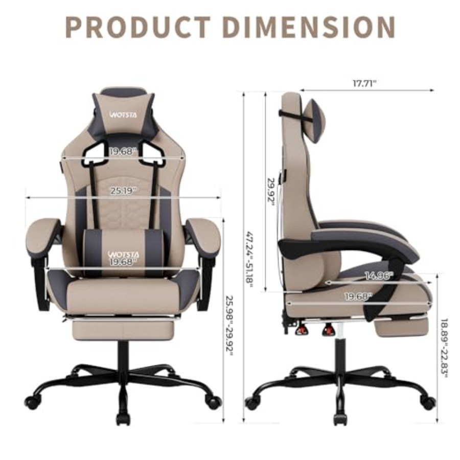 Gaming Chair with Massage, Erg - Massage ulasan dan harga