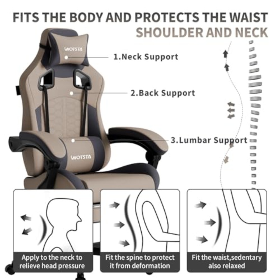 Gaming Chair with Massage, Erg - Massage ulasan dan harga