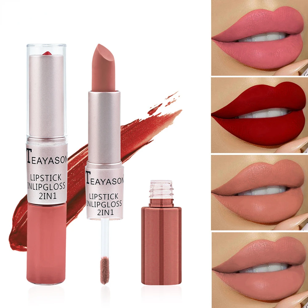 1PC Pink Lipstick Sexy Lip Glo - Matte Velvet Lip Tint Long Lasting ulasan dan harga