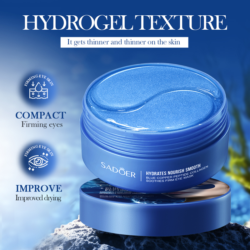 60pcs SADOER Caffeine Crystal  - Collagen Under Eye Patches ulasan dan harga