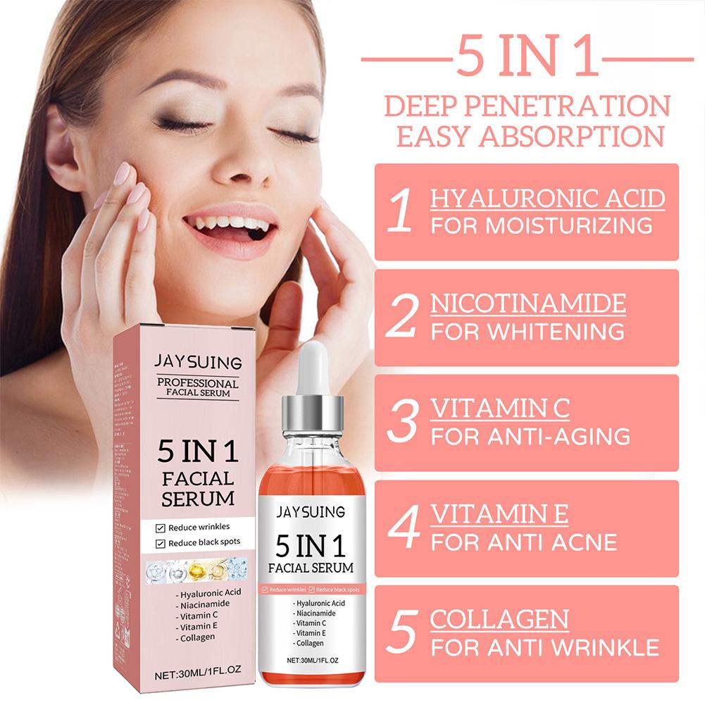 5-in-1 Vitamin C & Hyaluronic  - Hyaluronic Acid Facial Serum ulasan dan harga