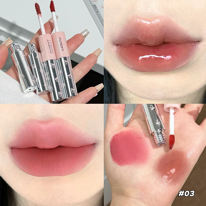 QIBEST Double Head Matte Velve - Matte Velvet Lip Tint Long Lasting ulasan dan harga