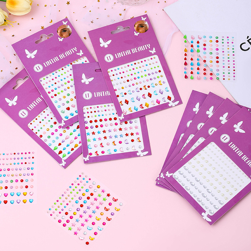 Hot Selling Face Gems Stickers - Nail Art ulasan dan harga