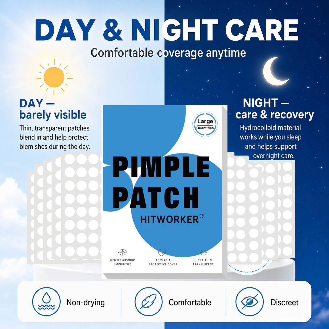 800Pcs Hydrocolloid Acne Pimpl - Hydrocolloid Pimple Patch ulasan dan harga