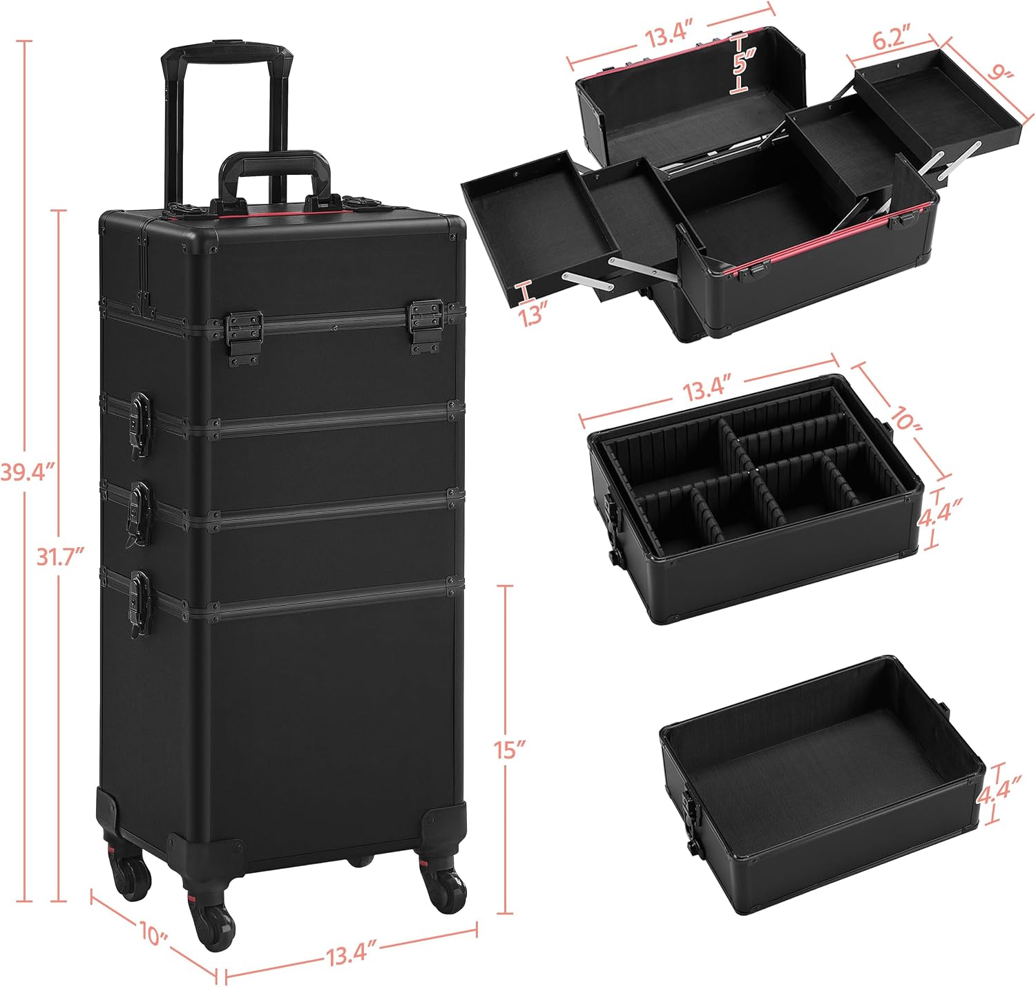 Rolling Makeup Train Case, Cos - Makeup ulasan dan harga