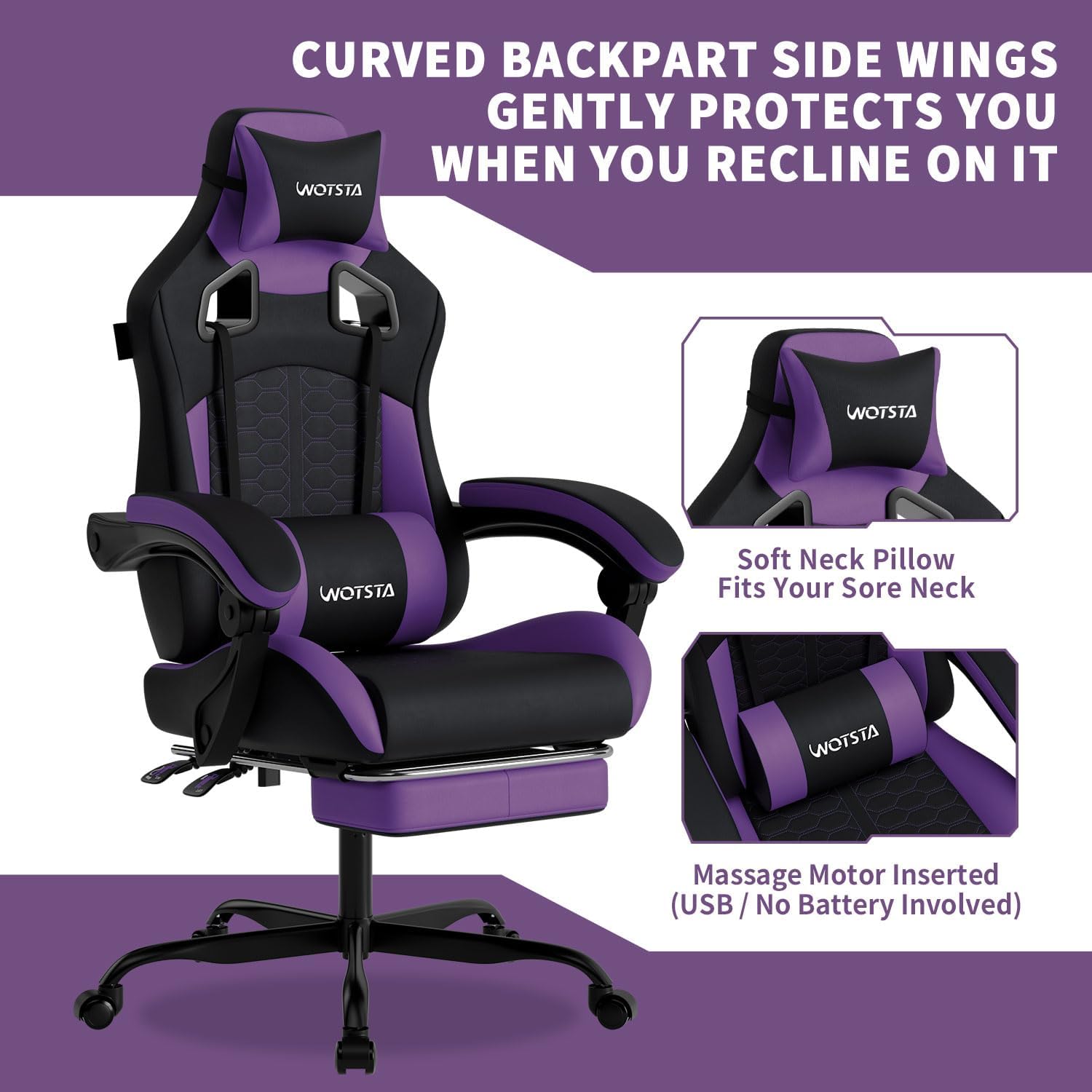 Gaming Chair with Massage,Ergo - Massage ulasan dan harga