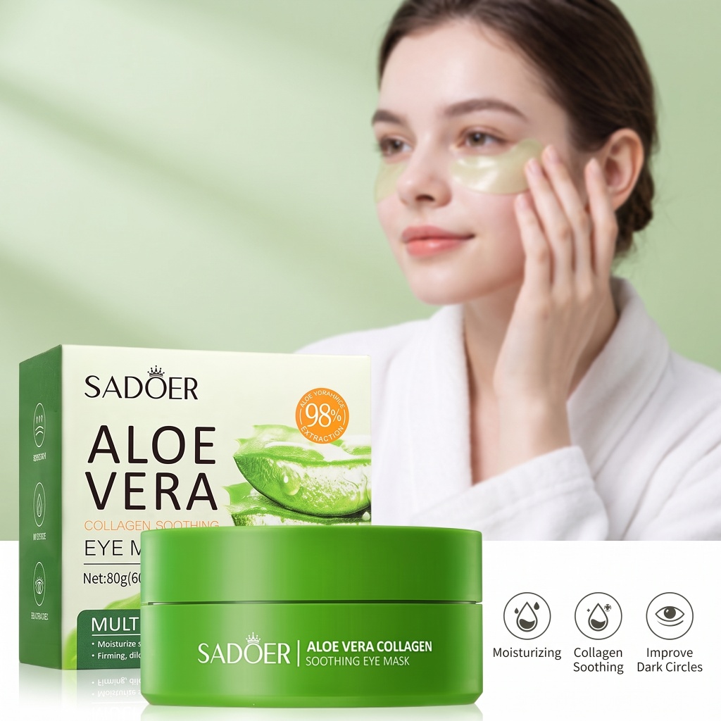 60pcs Aloe Vera Collagen Eye M - Collagen Under Eye Patches ulasan dan harga